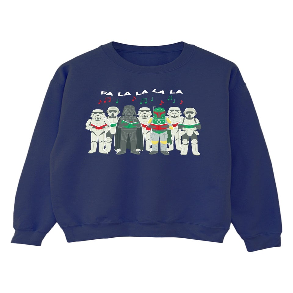 Star Wars Darth Vader Fa La La Christmas Navy Blue Graphic Sweatshirt