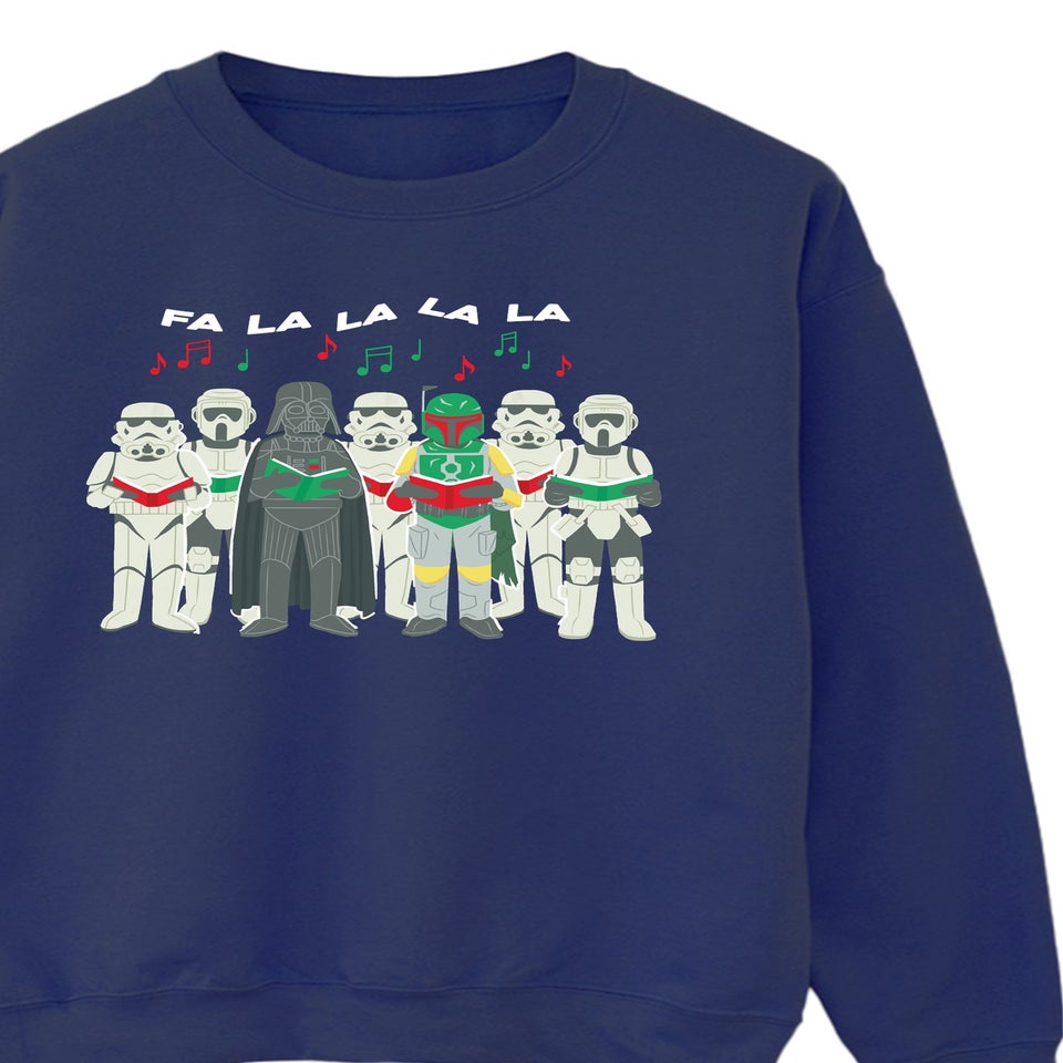 Star Wars Darth Vader Fa La La Christmas Navy Blue Graphic Sweatshirt