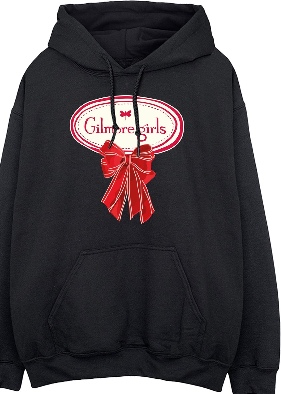Gilmore Girls Christmas Bow Black Graphic Hoodie