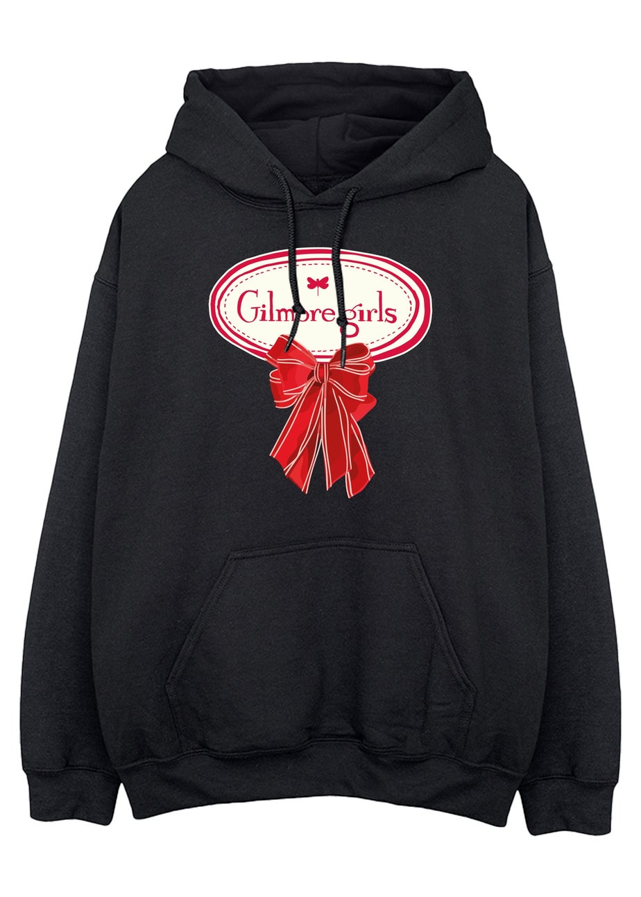Gilmore Girls Christmas Bow Black Graphic Hoodie