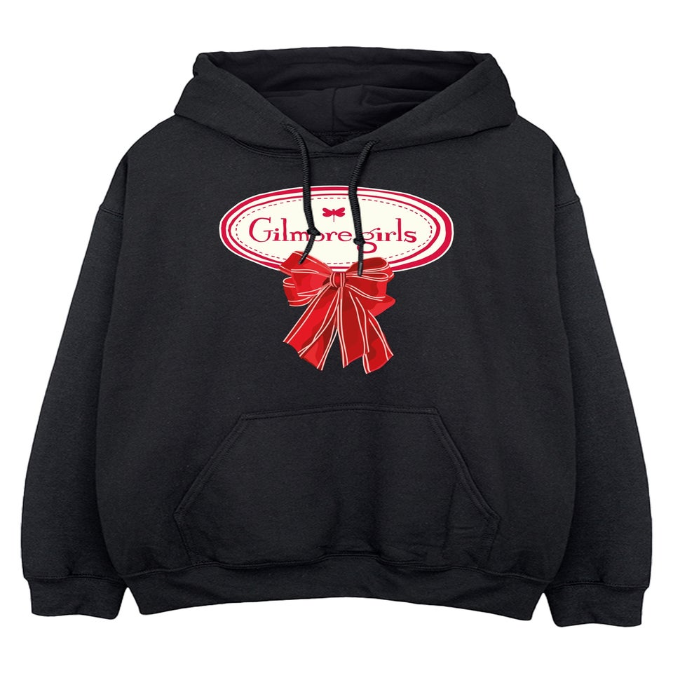 Gilmore Girls Christmas Bow Black Graphic Hoodie