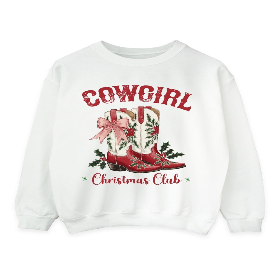 Brands In Cowgirl Christmas Club White Graphic Sweatshirt