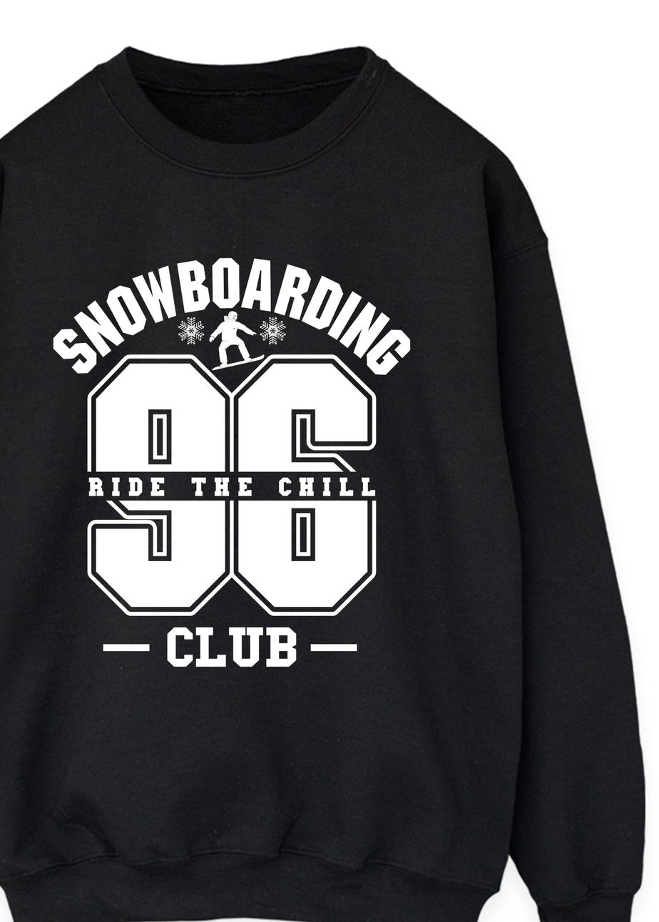Brands In Snowboarding Club Christmas Black Graphic Sweatshirt