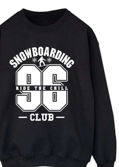 Brands In Snowboarding Club Christmas Black Graphic Sweatshirt