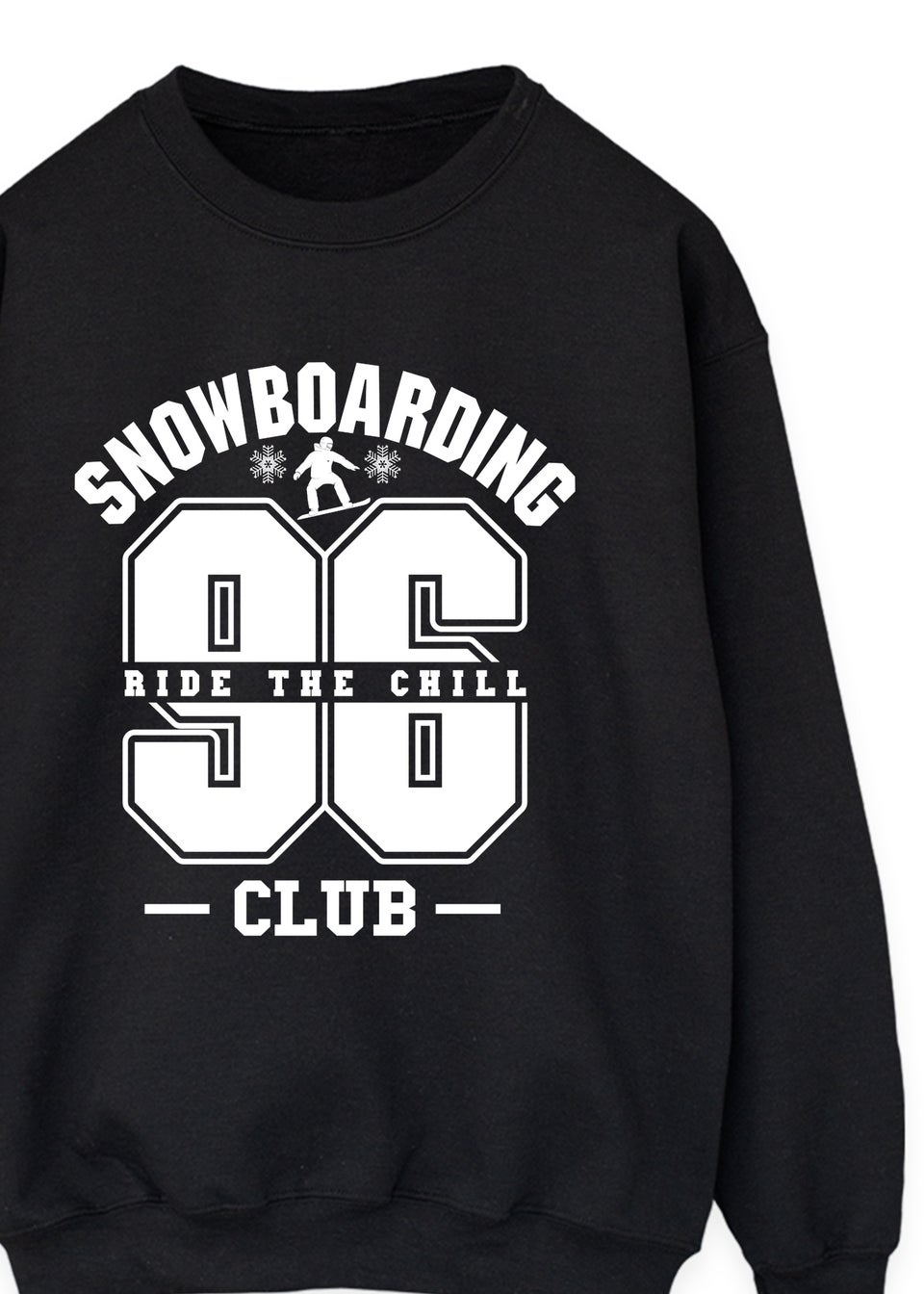 Brands In Snowboarding Club Christmas Black Graphic Sweatshirt