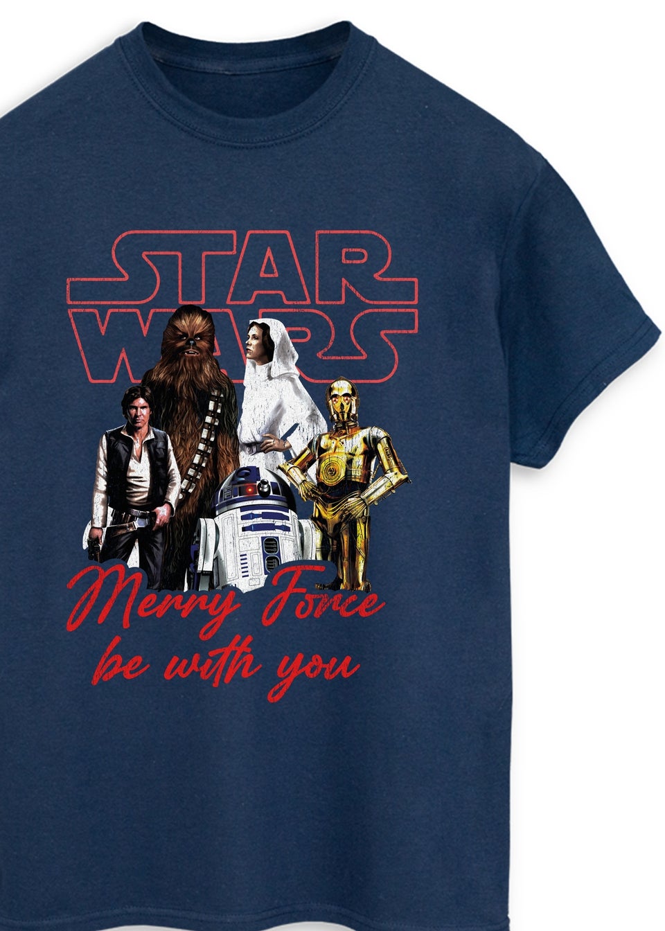 Star Wars Christmas Post Navy Blue Graphic T-Shirt