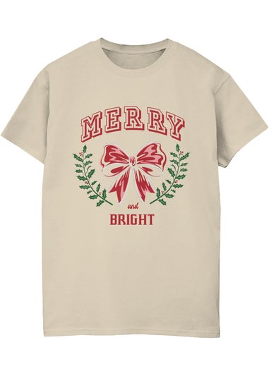 Brands In Merry & Bright Christmas Sand Graphic Boyfriend Fit T-Shirt