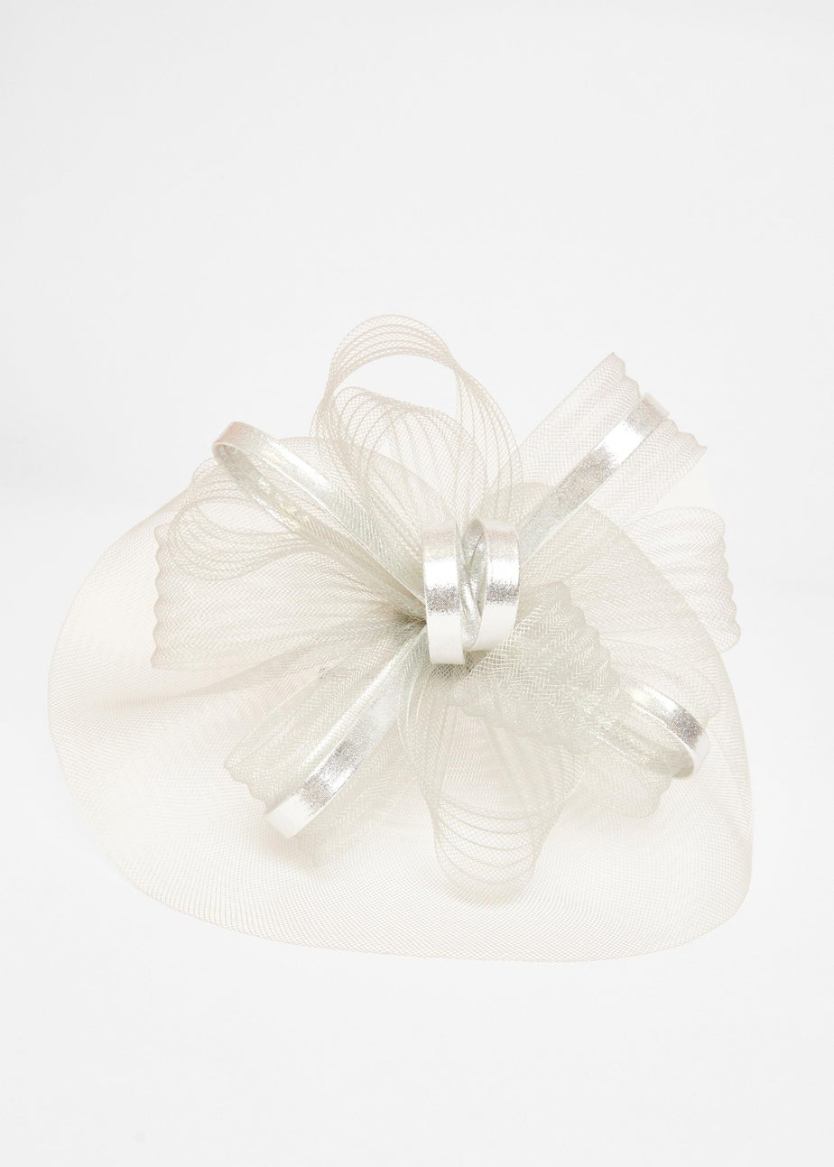Quiz Silver Shimmer Loop Fascinator