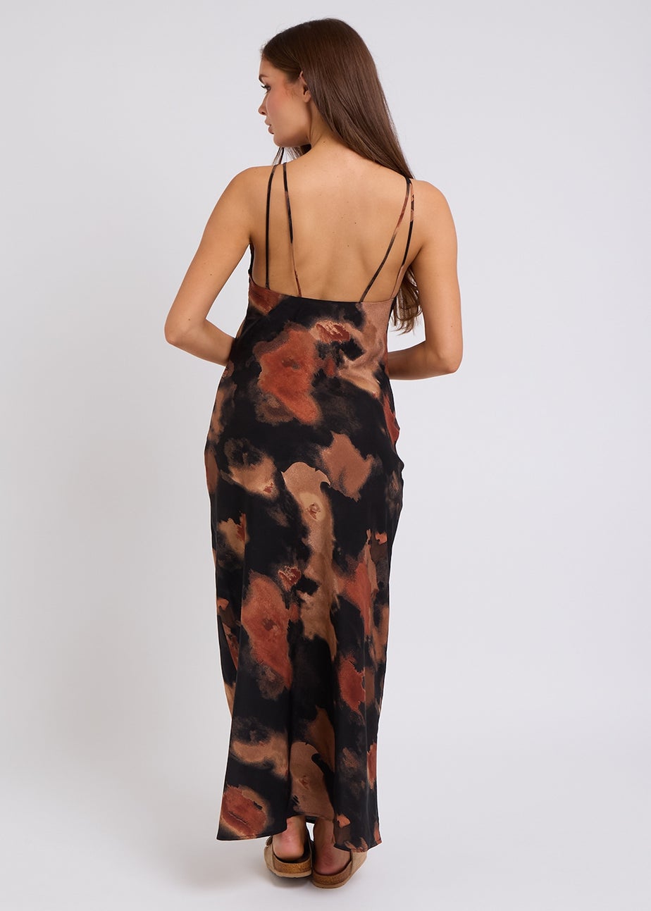 Urban Bliss  Black Animal High Neck Maxi Dress