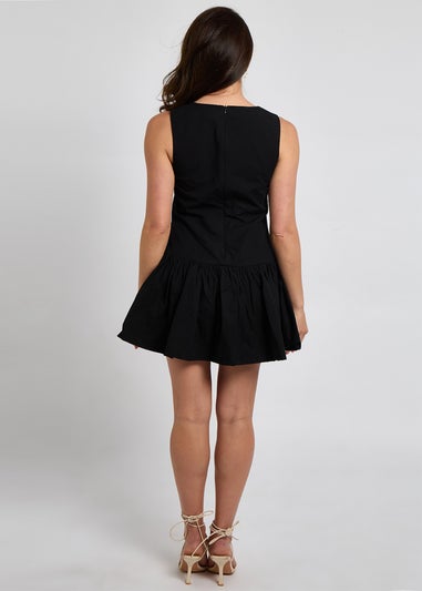 Urban Bliss Black Bubble Hem Mini Dress