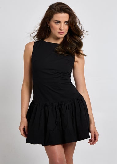 Urban Bliss Black Bubble Hem Mini Dress