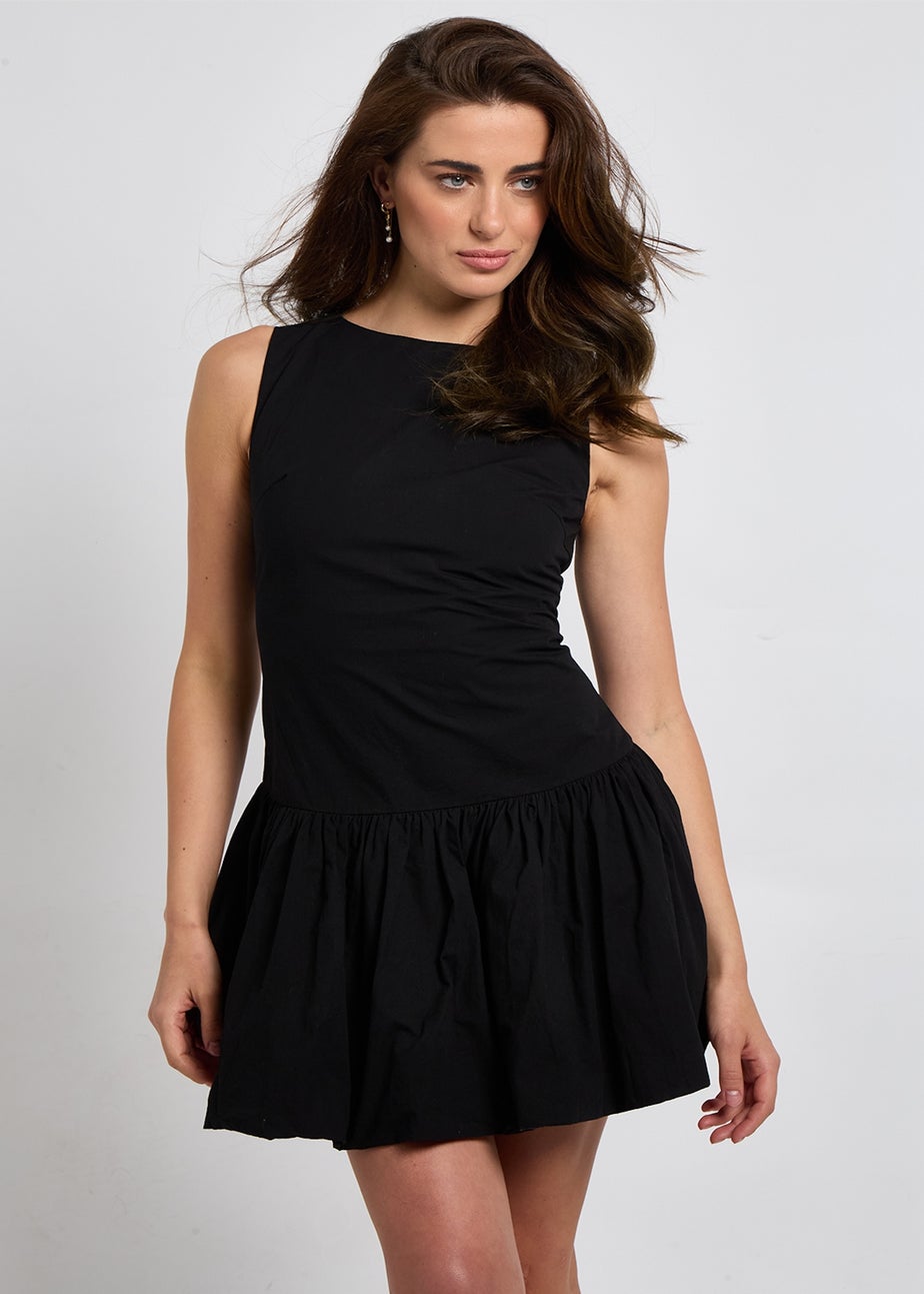 Urban Bliss Black Bubble Hem Mini Dress