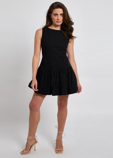 Urban Bliss Black Bubble Hem Mini Dress