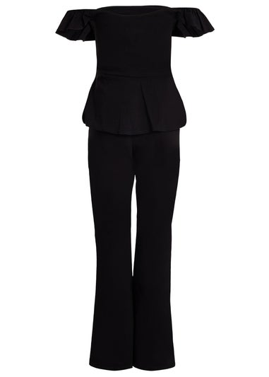 Quiz Black Frill Sleeve Jumpsuit