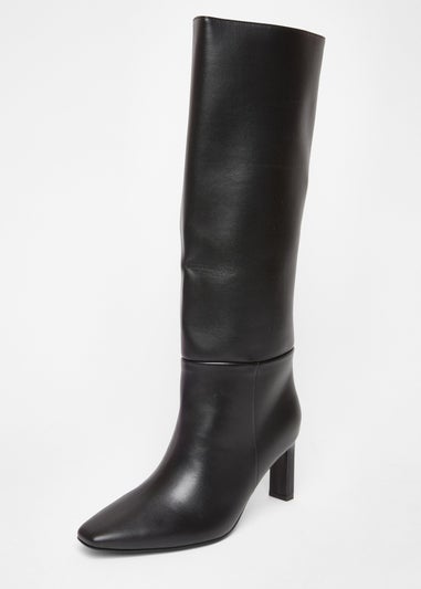 Quiz Black Wide Fit Knee High Boots