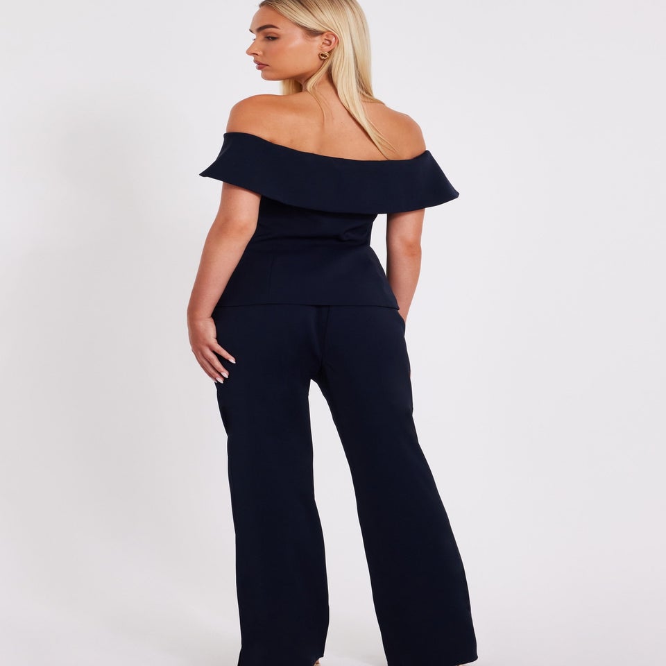 Quiz Navy Tailored Trousers