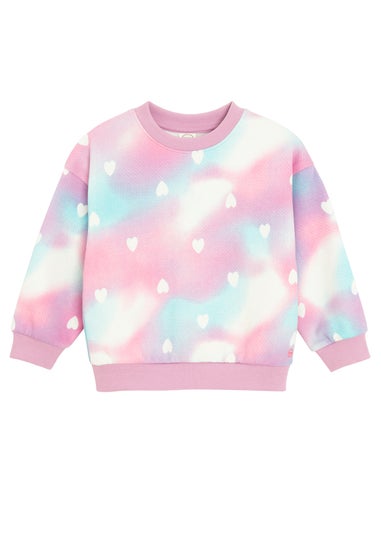 Cool Club Pink Printed Sweatshirt with Ribbed Neck & Cuffs (3-7 yrs)