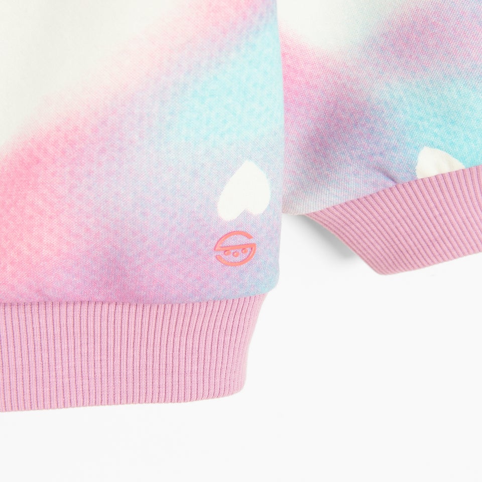 Cool Club Pink Printed Sweatshirt with Ribbed Neck & Cuffs (3-7 yrs)