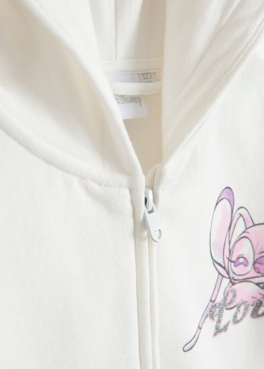 Cool Club White Lilo & Stitch Zip-Up Glitter Print Hoodie (3-7 yrs)