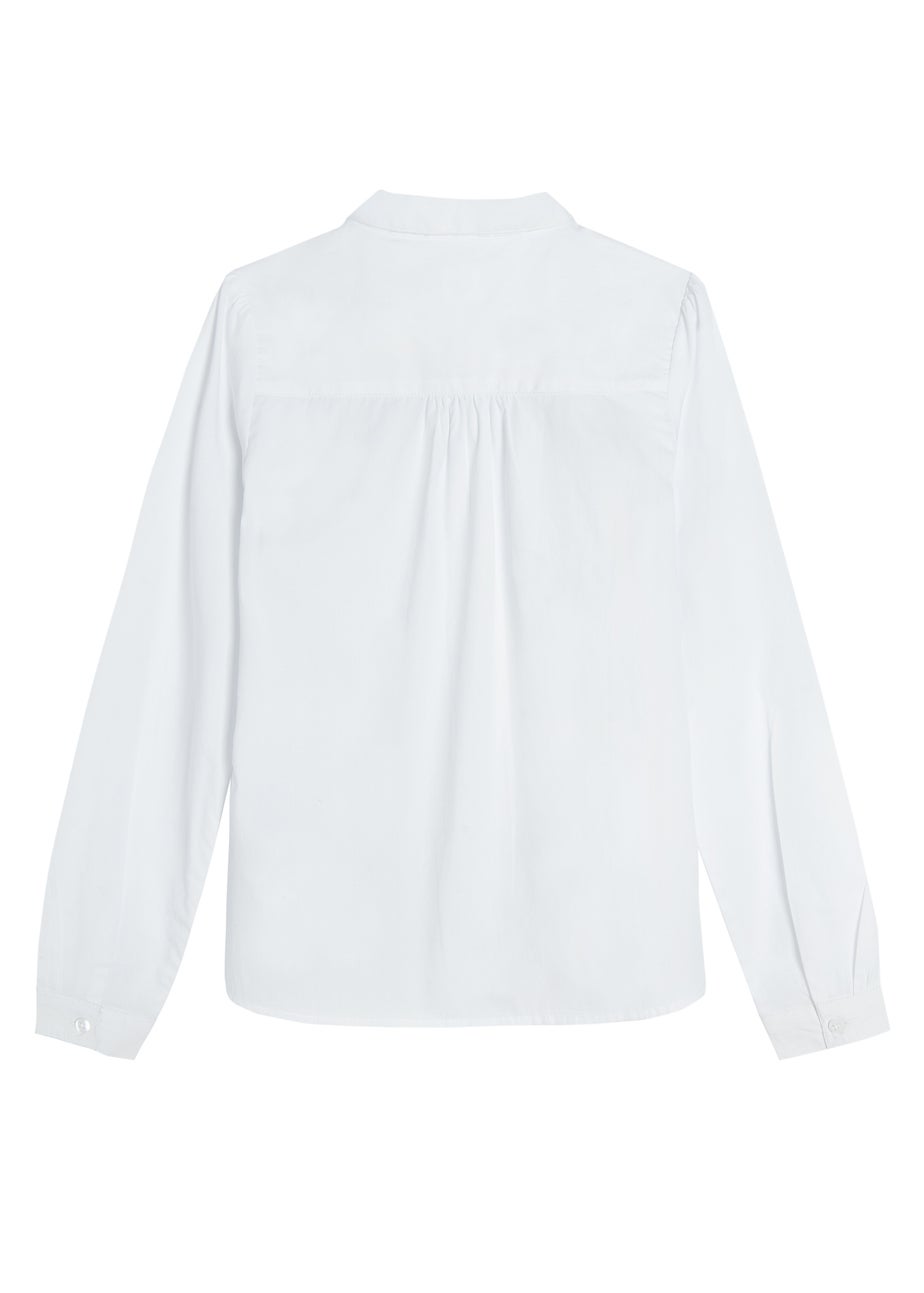 Cool Club White Long Sleeve Button-Up Shirt with Collar (2-7 years)