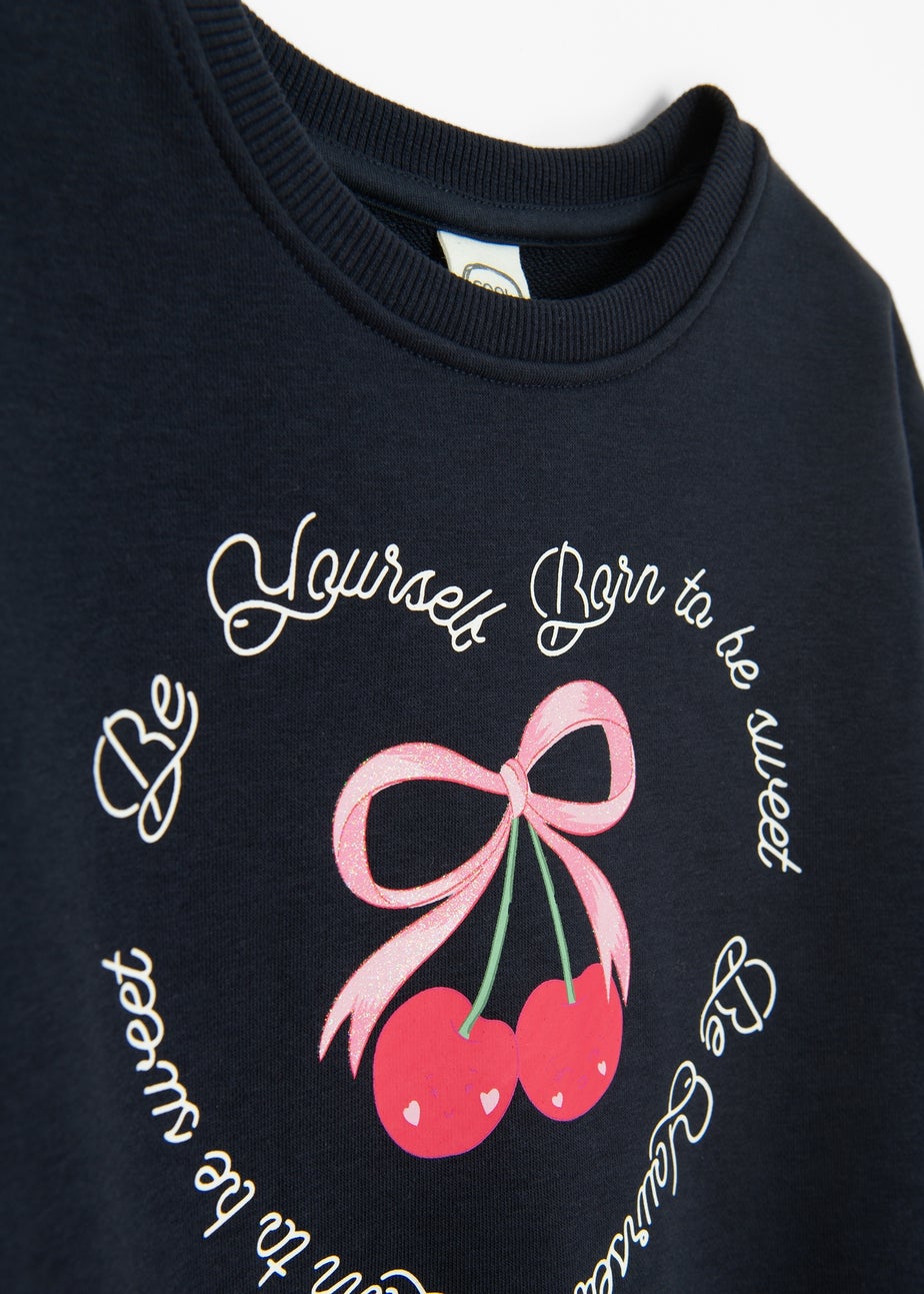 Cool Club Blue Printed Sweatshirt and Tulle Skirt Outfit 2-Piece Set (2-7 yrs)