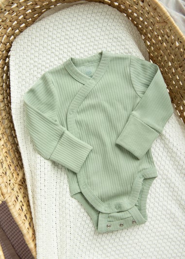Cool Club Green Ribbed Bodysuit & Trousers Outfit  2-Piece Set (0-9 mnths)