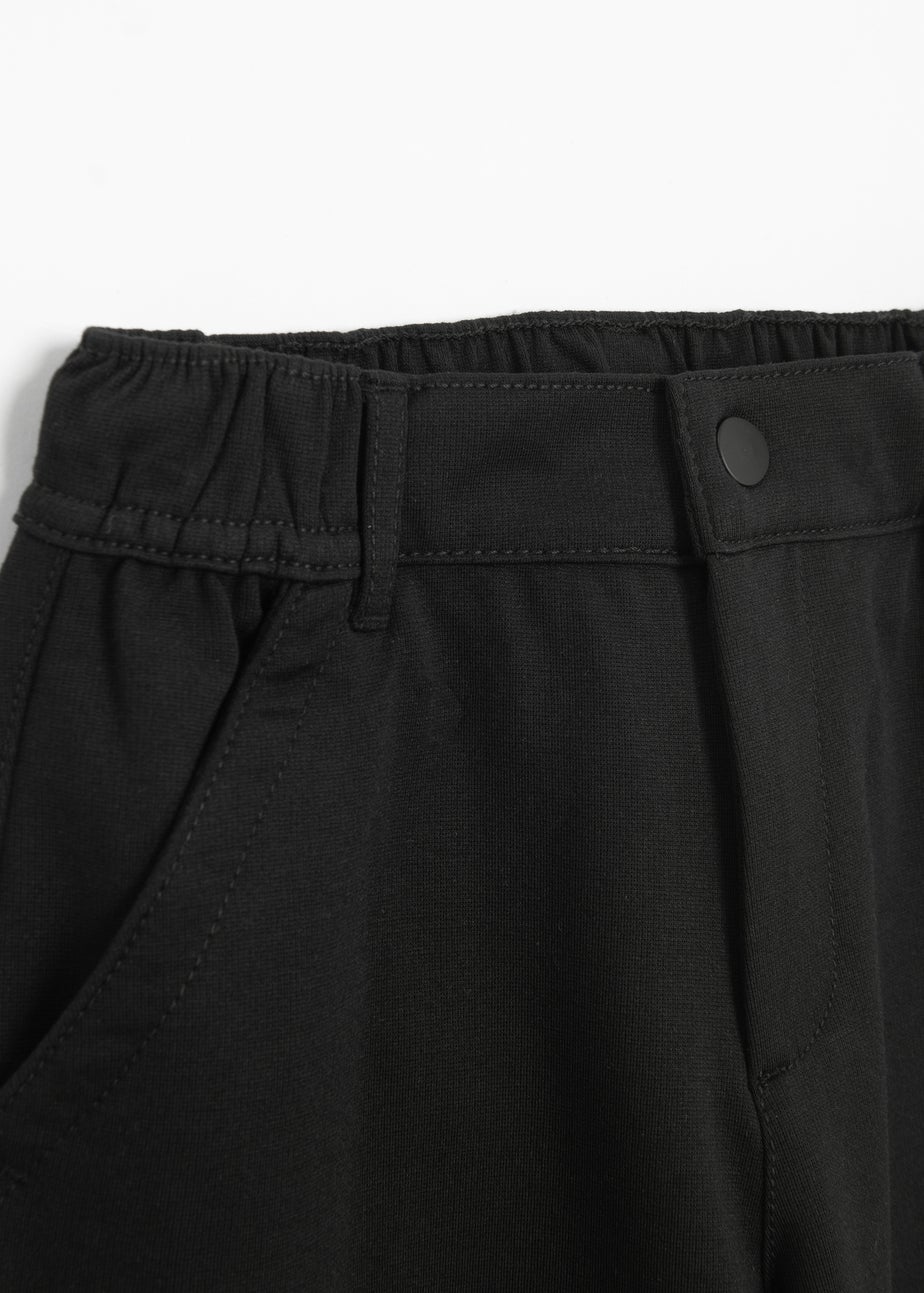 Cool Club Black Relaxed Straight-Leg Button-Up Trousers (2-7 yrs)