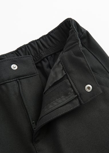Cool Club Black Relaxed Straight-Leg Button-Up Trousers (2-7 yrs)