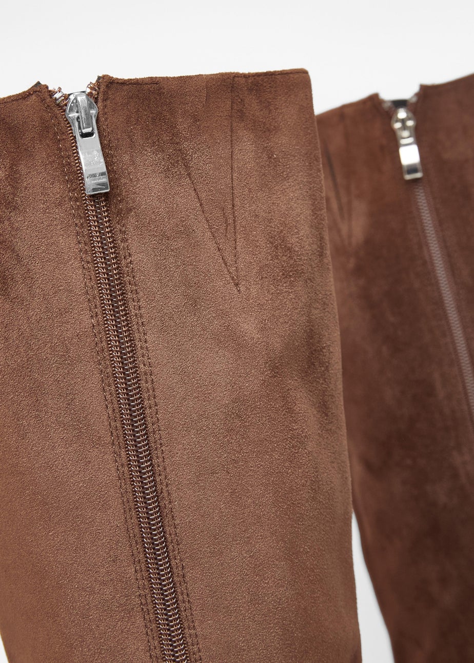 Quiz Brown Knee High Boots