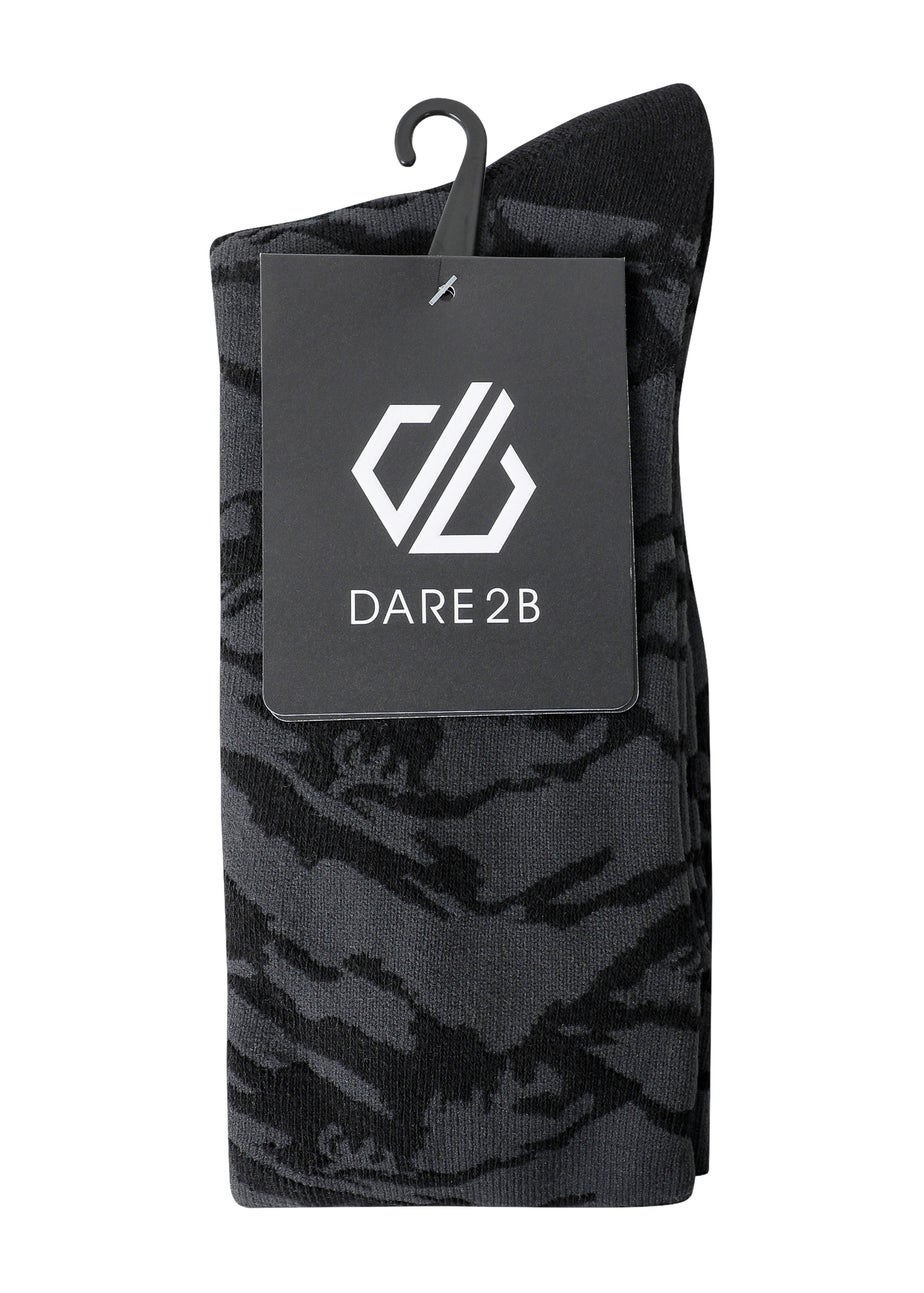 Dare2B Black/Grey Printed Ski Wicking Socks