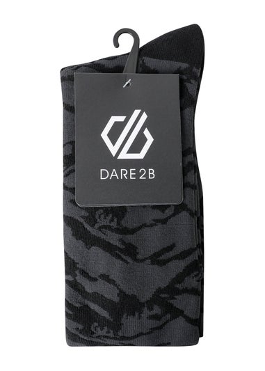Dare2B Black/Grey Printed Ski Wicking Socks