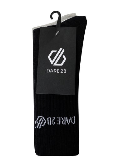 Dare2B Black/White Movement Crew Stretch Socks
