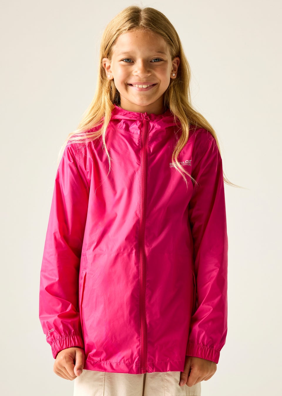 Regatta Candy Pink Kids' Pack It III Waterproof Jacket (3-16yrs)