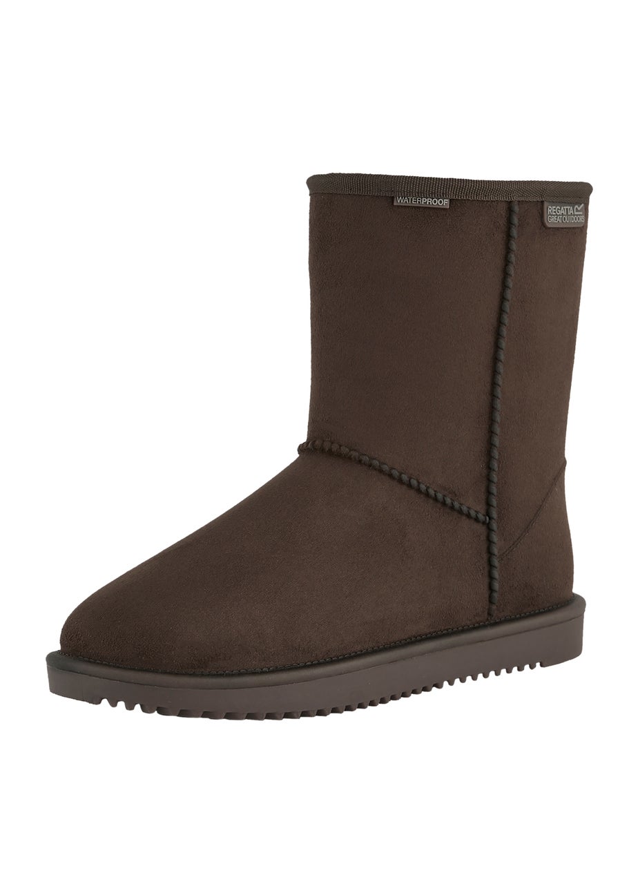 Regatta Chocolate Risely Waterproof Fur Lined Boots