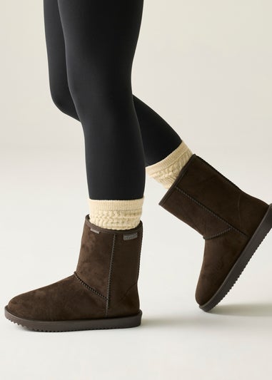 Regatta Chocolate Risely Waterproof Fur Lined Boots