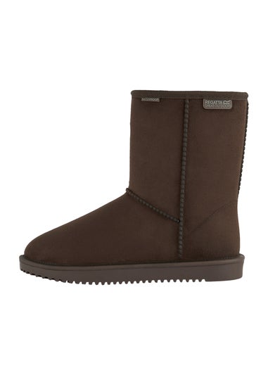 Regatta Chocolate Risely Waterproof Fur Lined Boots