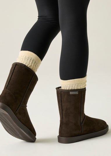 Regatta Chocolate Risely Waterproof Fur Lined Boots