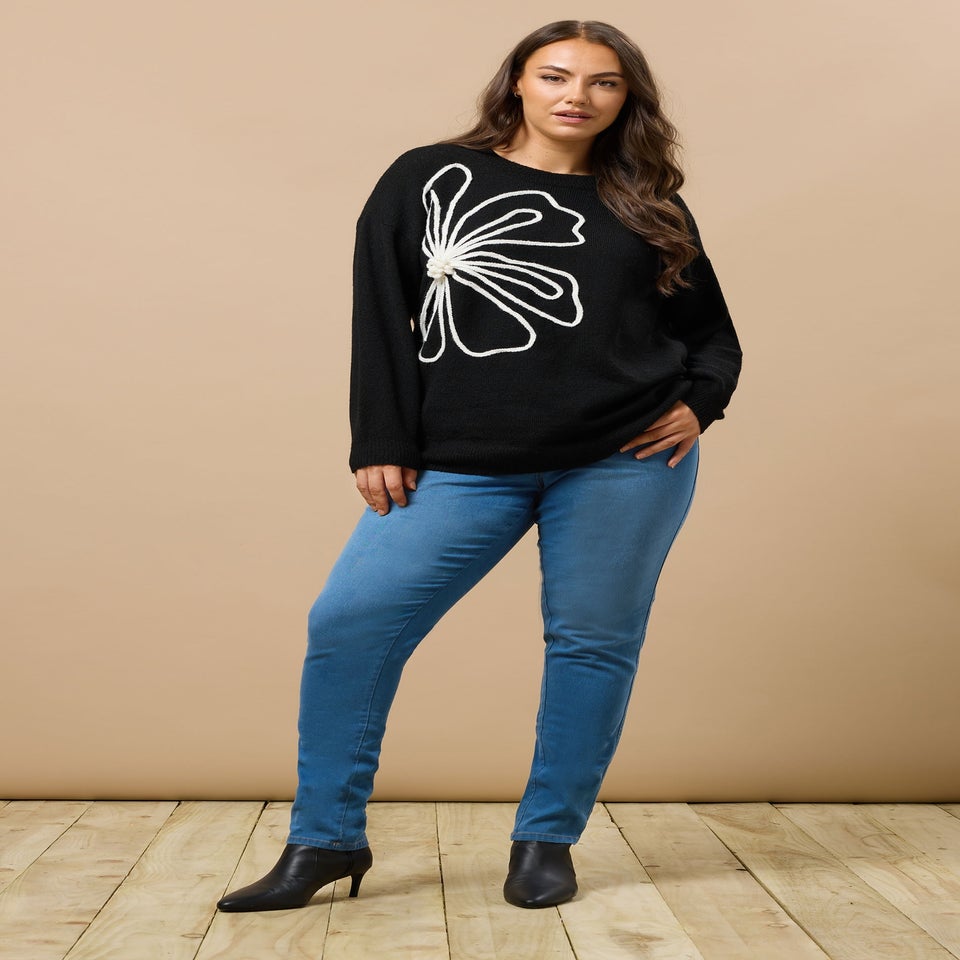 Evans Curve Midwash High Waisted Skinny Jeans