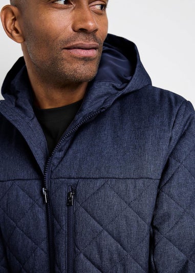 Cotton Traders Navy Guinness TM 1/2 Showerproof Padded Jacket