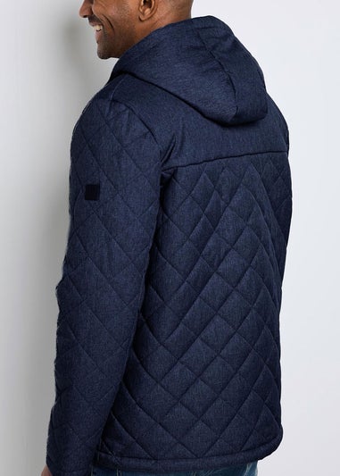 Cotton Traders Navy Guinness TM 1/2 Showerproof Padded Jacket