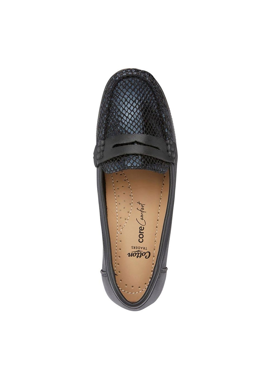 Cotton Traders Black Core Comfort Flexisole Loafers