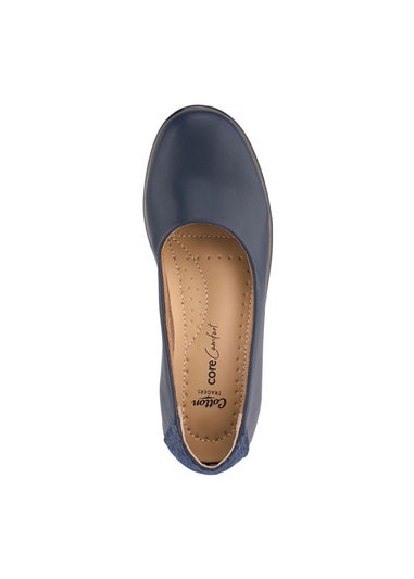 Cotton Traders Dark Blue Core Comfort Flexisole Slip On Shoes