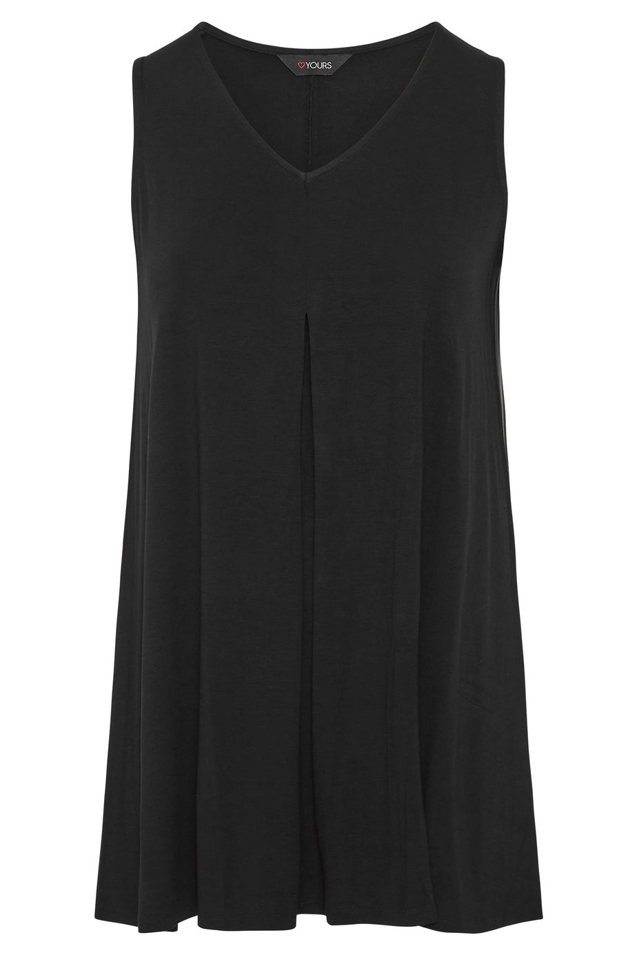Yours Curve Black Swing Vest Top