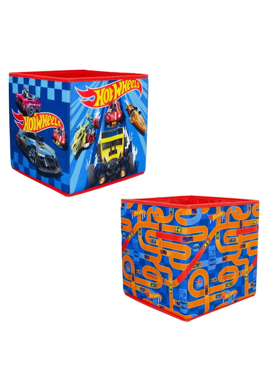 Hot Wheels Circuit 2 Pack Storage Box Blue 30cmx30cm