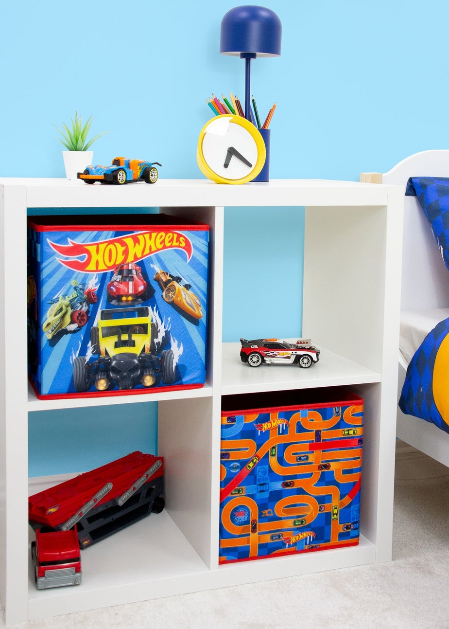 Hot Wheels Circuit 2 Pack Storage Box Blue 30cmx30cm