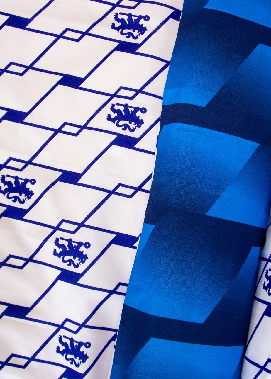 Chelsea FC Blue Geometric Panel Duvet Cover
