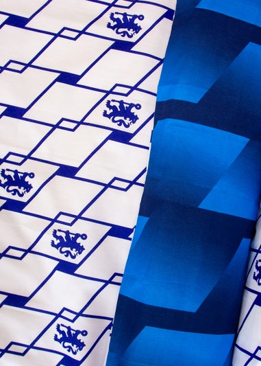 Chelsea FC Blue Geometric Panel Duvet Cover
