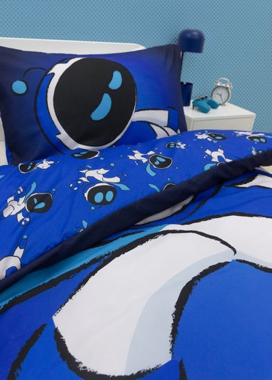 Astrobot Blue Space Panel Duvet Cover