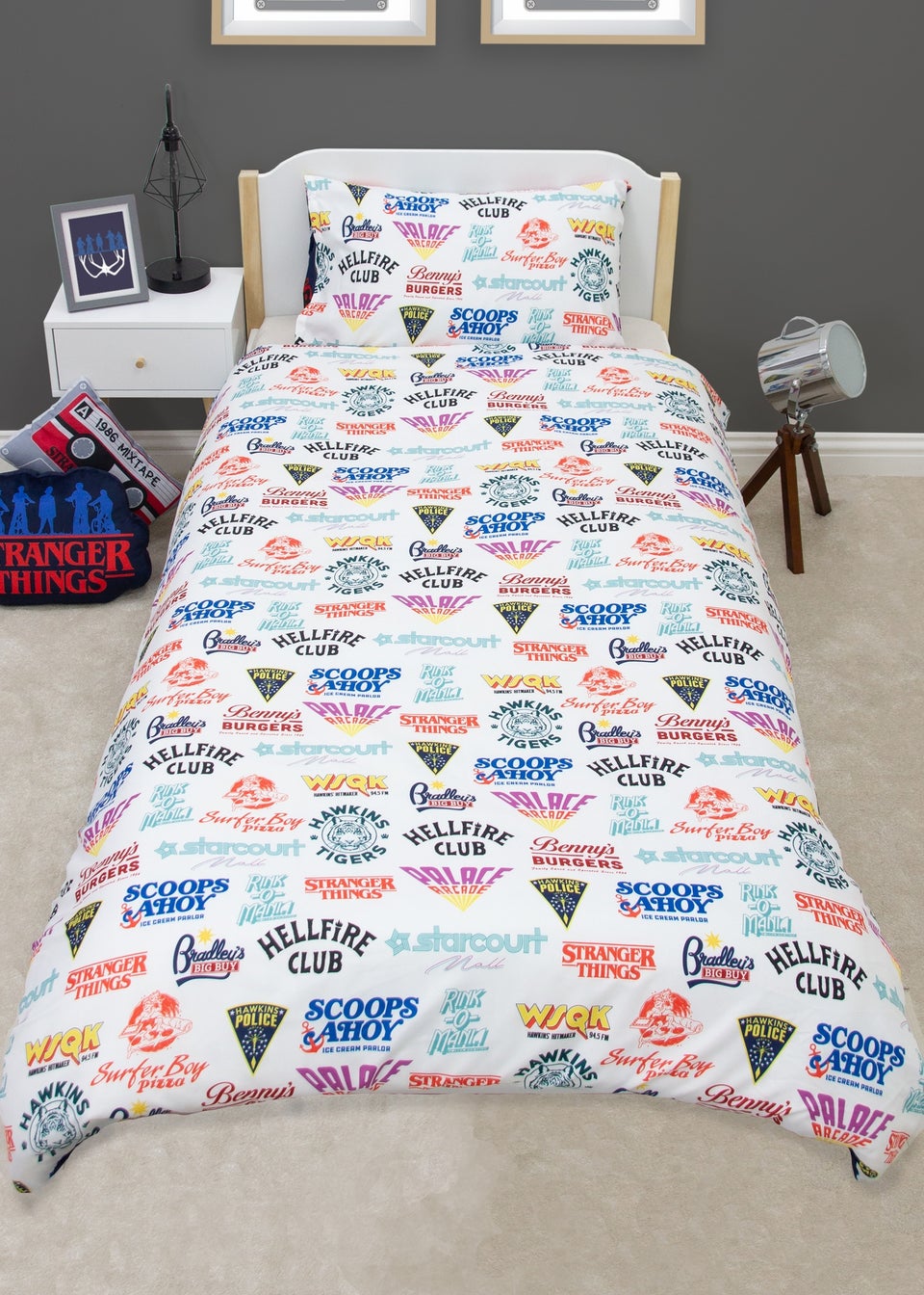 Stranger Things Gorgon Blue Duvet Cover