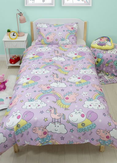 Peppa Bedtime Lilac Duvet Cover